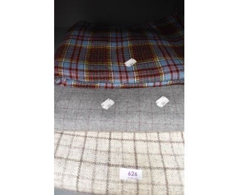 A selection of vintage wool/wool blend fabric, good quantities of each, various colours.
