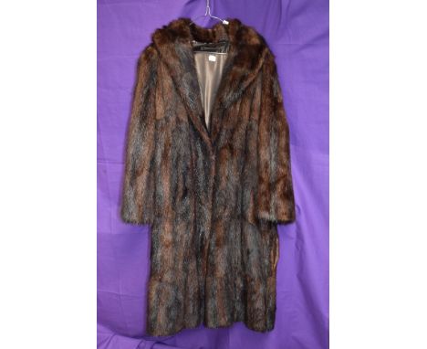 A vintage Mahogany coloured mink coat, medium to larger size.