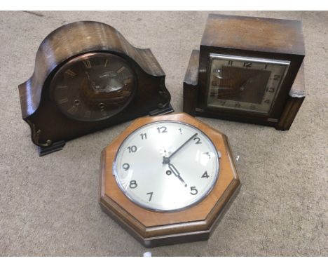 Two mantle and one wall clock