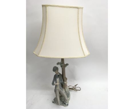 A Lladro lamp of a violinist, a/f