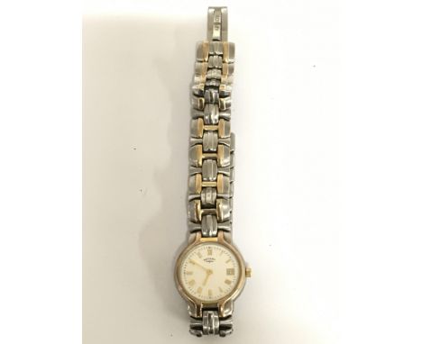 A Rotary ladies bi metal wristwatch.