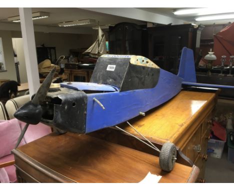 A large glow plug engine model airoplane in need of full restoration (wings detached)
