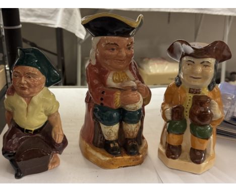 3 Toby jugs including Ridgway &amp; a large musical example 