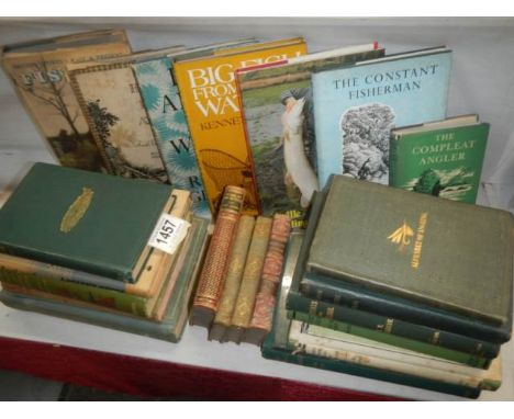 A quantity of books relating to angling.