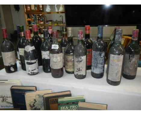 A quantity of vintage wine (red &amp; rose') includes Claret, Cabernet Souvignon, Rioja, Beaujoulais, some with no labels, mo