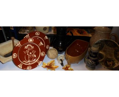 A mixed lot of ceramics including Arthur Wood jug, terracotta etc.,
