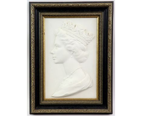 Arnold Machin (1911-1999) Her Majesty Queen Elizabeth II, believed to be a pre-production plaque for the Royal Worcester plaq