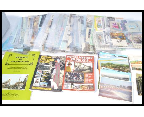 Postcards; a large collection of assorted vintage and antique postcards. To include; largely topographical, some seaside view
