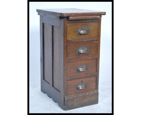 A vintage 20th Century 1930's three draw filing cabinet,&nbsp; 67x33x45