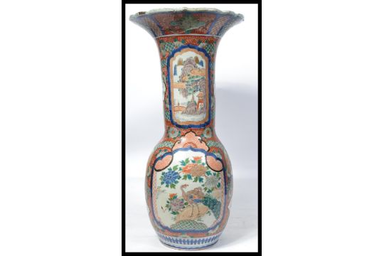 A 19th Century Large Ceramic Japanese Floor Standing Stick Stand