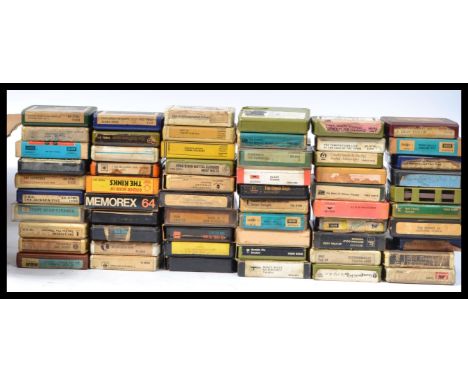 A good collection of vintage 8 - Track cassette tapes to include The Jackson 5, The Kinks, The Supremes, The Beech Boys, Budd