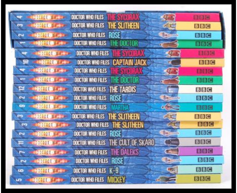 A collection of 19x BBC Doctor Who ' Doctor Who files ' for various characters to include; Martha Jones, Rose Tyler, The Syco