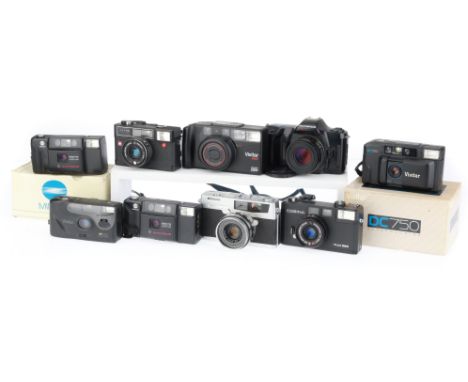 to include an Olympus OM101, working with batteries, body VG, a Minolta AF-E, body F, untested, a second Minolta AF-E, body G