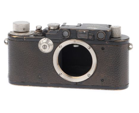 black, serial no. 159423, body, P, shutter fires but sticking, wrong 'Leica' engracing to top plate