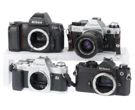 to include a Nikon FM, shutter not working, meter not working, also with a Nikon F-801S, body P-F, corrosion to battery chamb