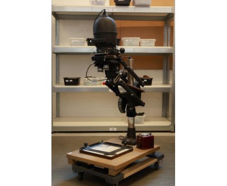 black, in G-VG condition, with the original transformer, a Viponel darkroom timer, condenser, 35mm negative masks, also toget
