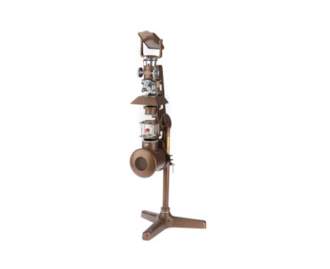 English, c.1950, with stamp to lamp house for 'Precision Micro-Projector, Flatters & Garnett Ltd, the microscope on large sta