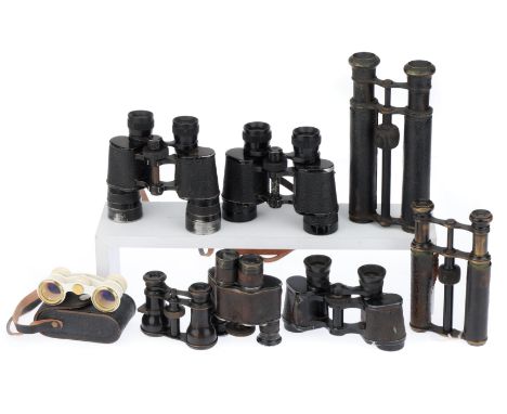 To include Hermes 8x24, leather covered set by Leme Edinburgh, a set by Lumex10x35, a set by Dunhill 8x32, a military set pos