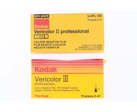comprising 7 sealed rolls of Kodak Vericolor in two boxes.