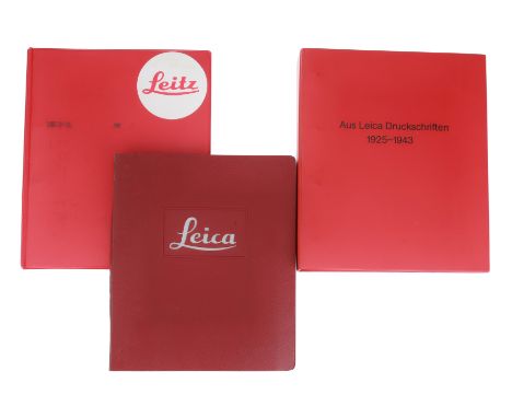 to include a ring binder of Leica Historica, screw camera production, a rng binder of "Aus Leica Druckschriften" book number 