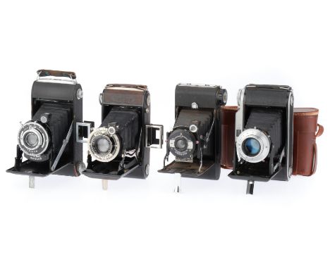 to include a Voigtlander Bessa I, body G, shutter works but hesitant at slow speeds, an Ensign Ranger, body F-G, shutter work