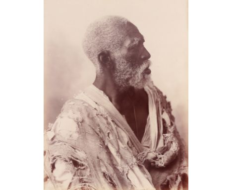 Albumen Print, Large Portrait of East African Man, image 19cm x 25cm