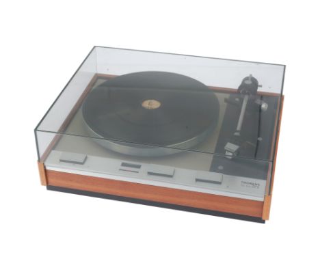 wood external finish, G, platter spins freely, not electrically tested, with a Shure cartridge, maker's packaging and transit