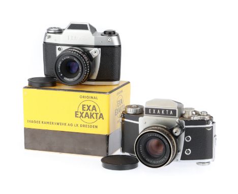 to include a Varex IIb, chrome, body G, shutter works but squeaks, with a Carl Zeiss jena Pancolar f/2 50mm lens, barrel G, o