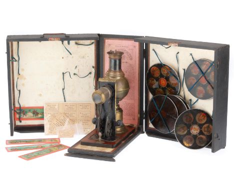 German, c.1890, the lantern stamped EP - Ernst Plank, the lantern in the original leatherette-covered wooden case, the lanter