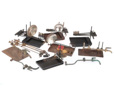 Including a brass lime light burner, 7 magic lantern gas illuminants