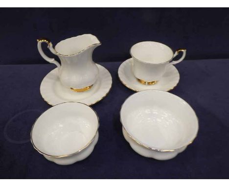 A Royal Albert Val D'Or twenty six piece part tea service 
