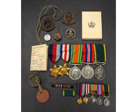 A Second World War medal group, 1939 - 45 Star, France & Germany Star, Defence and War medals and Territorial Army Medal to 5