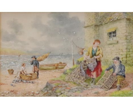 A. D. Bell (Horace Hammond) (British, late 19th/early 20th Century), Mending the Nets; End of the Day; Her First Ride; a set 