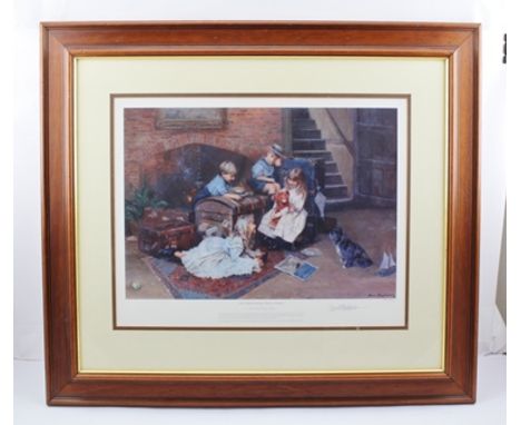 AFTER DAVID SHEPHERD "But Teddy Doesn't Need a Ticket", a limited edition coloured Print no. 749/850, signed in pencil on mou