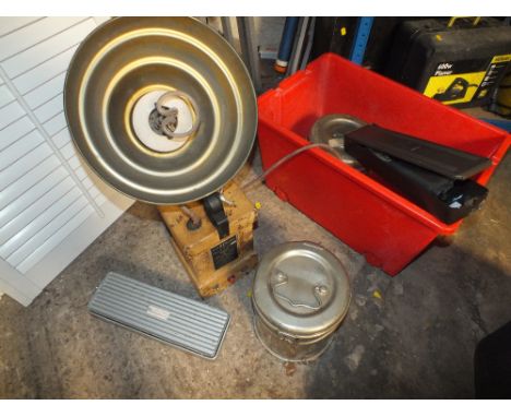 A LARGE B.E.S. MEDICAL LAMP TOGETHER WITH OTHER MEDICAL TOOLS