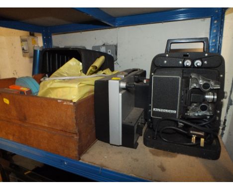 A BELLE AND HOWELL AUTO LOAD PROJECTOR, SCREEN ETC