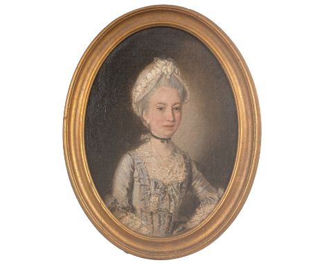 Early European School Portrait of a Woman.  Oil on board.  Appears to be unsigned.Sight Size: 12 x 9 in.Overall Framed Size: 