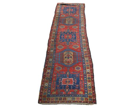 Antique Heriz Runner Rug. Provenance: From the Deceseased estate of Lou Pritchett, ex Vice-President of Procter and Gamble.Si