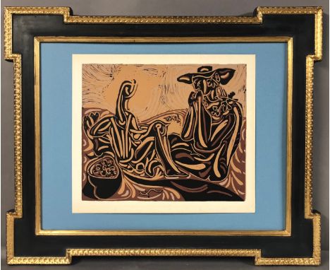 After Pablo Picasso (Spanish, 1881 - 1973)Les VendangeursLinocut printed in ColorsUnsigned, from an edition of 520, 1962Prove