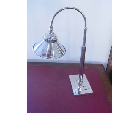 An Art Deco style desk lamp on stepped oblong base - adjustable height