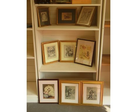 A collection of nine Louis Wain printsCondition report: All good condition 