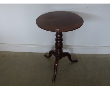 A mahogany tripod wine table - Diameter 49cm x Height 69cm