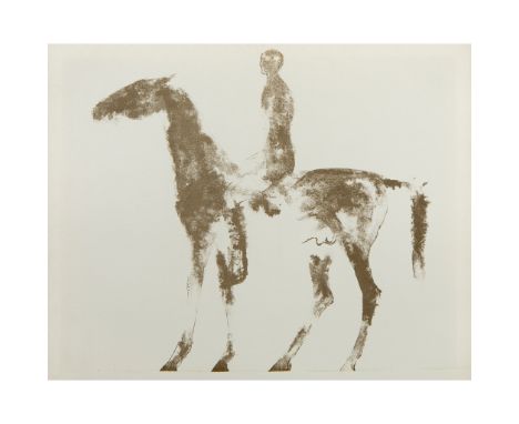 § DAME ELISABETH FRINK (BRITISH 1930-1993) HORSE AND RIDER, 1970 lithograph(the sheet 25.5cm x 32cm (10in x 12.7in))Footnote: