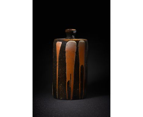 § DAVID LEACH O.B.E. (BRITISH 1911-2005) VASE dripped tenmoku glaze(44cm high (17.25in high))Footnote: Provenance: Beaux Arts