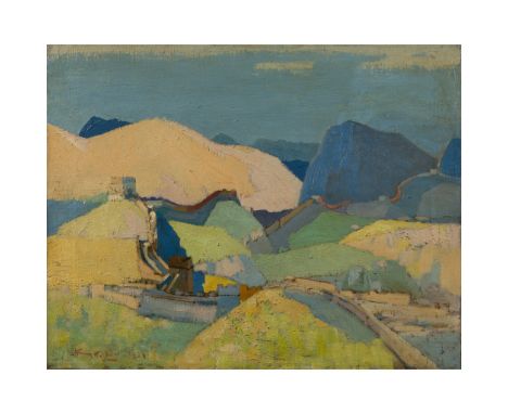 TENG-HIOK CHIU (CHOU TING-HSU) (CHINESE 1903-1972) THE GREAT WALL OF CHINA, 1931 signed and dated (lower left), oil on canvas