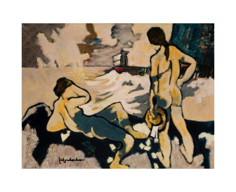 § JEF FRIBOULET (FRENCH 1919-2003) BATHERS signed (lower left), oil on canvas(88cm x 114cm (34.6in x 44.8in))Footnote: Émile 