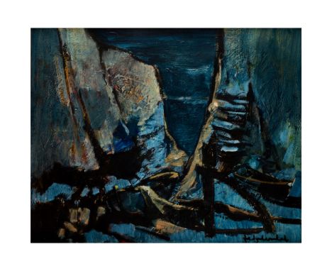 § JEF FRIBOULET (FRENCH 1919-2003) LA VALLEUSE signed (lower right), titled (to label), oil on canvas(72cm x 90.5cm (28.25in 
