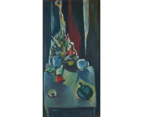 § JACOB BORNFRIEND (CZECH 1904-1976) THE VEGETABLE NET signed (lower left), oil on canvas(100cm x 49.5cm (39.3in x 19.5in))Fo