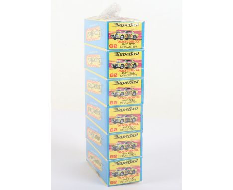 Matchbox Lesney Superfast Trade pack of six 62d Rat Rod Dragster, G style box, in mint boxed shrunk wrapped original sealed c