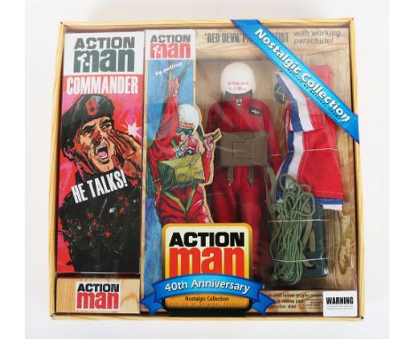 Action Man Red Devil Parachutist 40th Anniversary Nostalgic Collection, replica of original product, complete with Talking Co